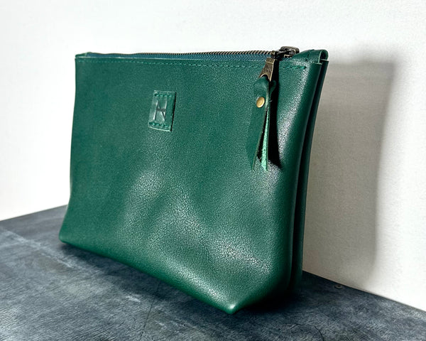 Necessaire / Travel-Kit Petrol-Grün