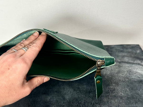 Necessaire / Travel-Kit Petrol-Grün