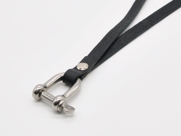 LANYARD Schlüsselband - SLIM Version BLACK